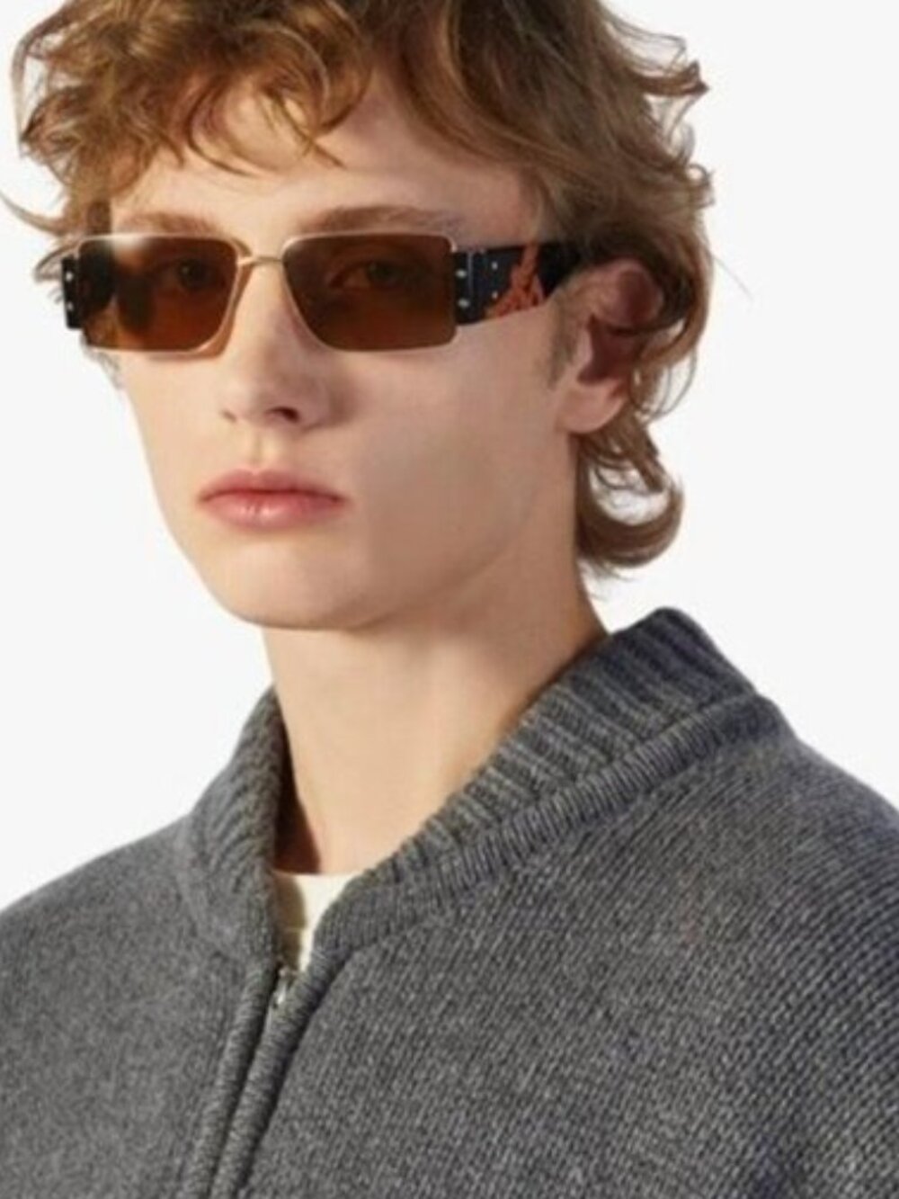 MCM MW0012 32J Sunglasses Gold Rectangle Frame, Roviex Lenses